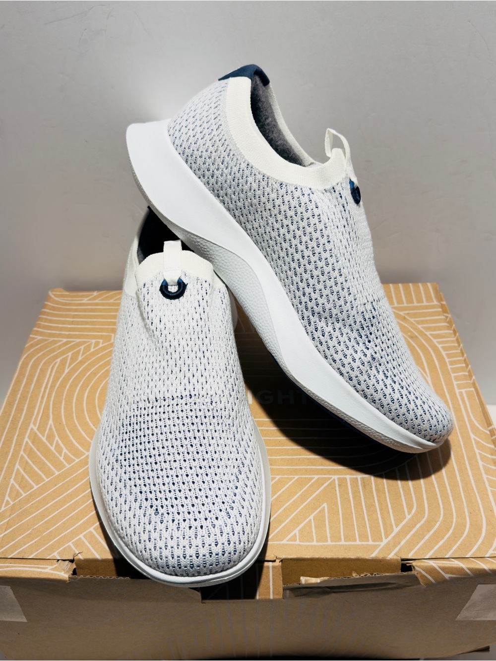 New Allbirds Tree Dasher Relay Mens Running Shoes Blizzard White Blue Size 11